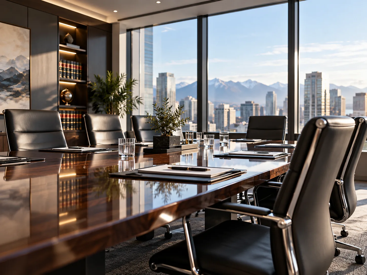 Modern law office boardroom