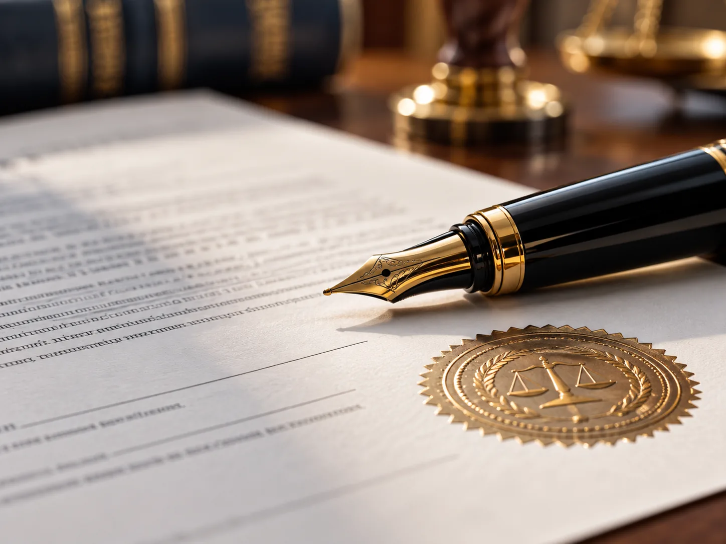 Pen and legal document